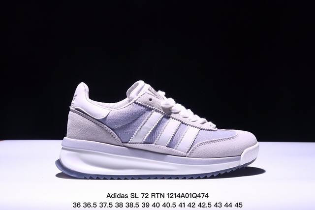 真标阿迪达斯adidas Sl 72 Rtn三叶草复古休闲跑步鞋休闲运动鞋 货号:Id1031 尺码:36 36.5 37 38 38.5 39 40 40.5