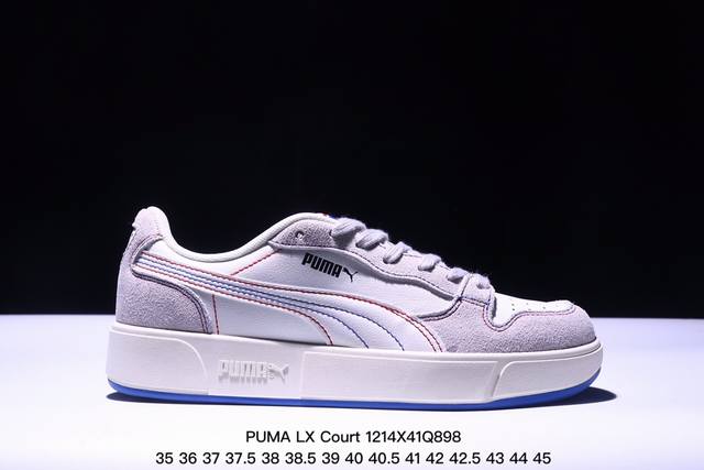 公司级puma Lx Court Low Denim防滑耐磨 彪马低帮经典百搭休闲运动板鞋 货号:394210 01 尺码:35.5 36 37 37.5 38