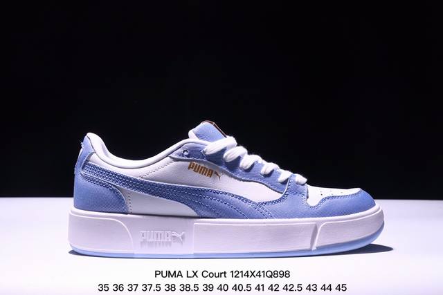 公司级puma Lx Court Low Denim防滑耐磨 彪马低帮经典百搭休闲运动板鞋 货号:394210 01 尺码:35.5 36 37 37.5 38