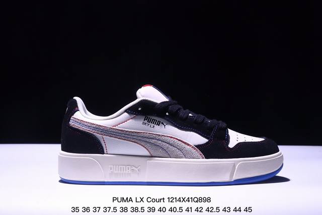 公司级puma Lx Court Low Denim防滑耐磨 彪马低帮经典百搭休闲运动板鞋 货号:394210 01 尺码:35.5 36 37 37.5 38