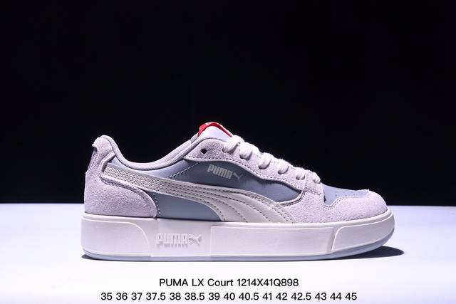 公司级puma Lx Court Low Denim防滑耐磨 彪马低帮经典百搭休闲运动板鞋 货号:394210 01 尺码:35.5 36 37 37.5 38