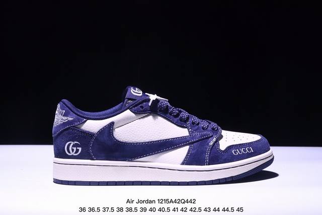 海外爆款限量发售！公司级 Travis Scott X Fragment Design X Jordan Air Jordan 1 Low Og Sp “古驰联