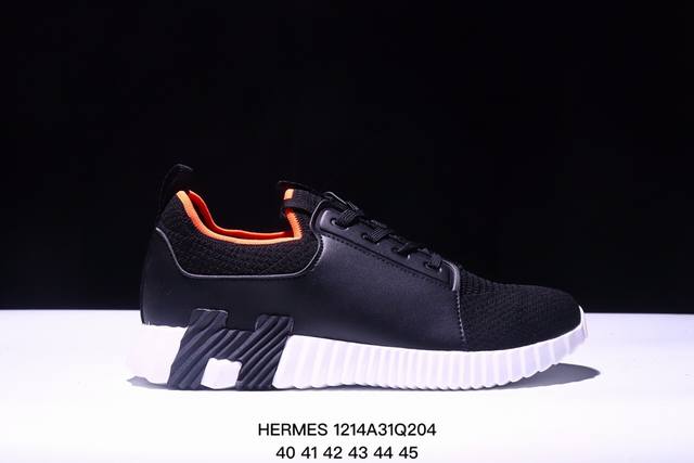 Hermes爱马仕 Bouncing 网布 舒适轻便 系带圆头 低帮 生活休闲鞋 编码：D31261212 Size:40～45 Xm1214Q204