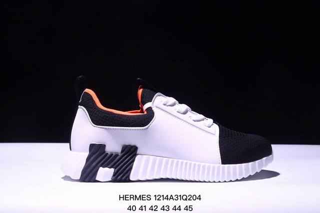 Hermes爱马仕 Bouncing 网布 舒适轻便 系带圆头 低帮 生活休闲鞋 编码：D31261212 Size:40～45 Xm1214Q204