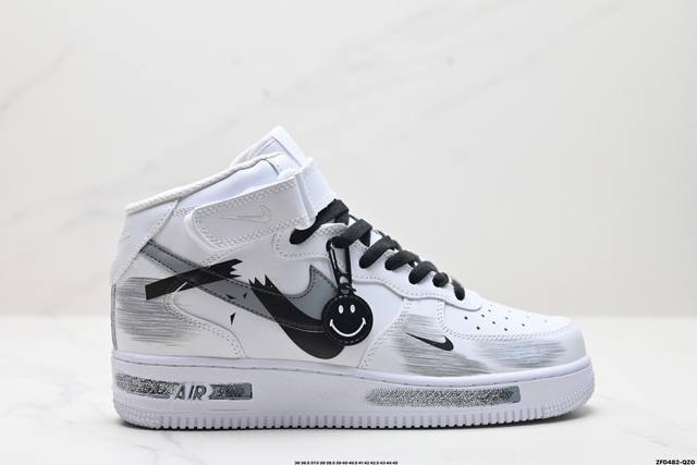 公司级nike Air Force 1 Mid 07 原楦头原纸板 打造纯正中帮空军版型 专注外贸渠道 全掌内置蜂窝气垫 原盒配件 原厂中底钢印、拉帮完美 官方