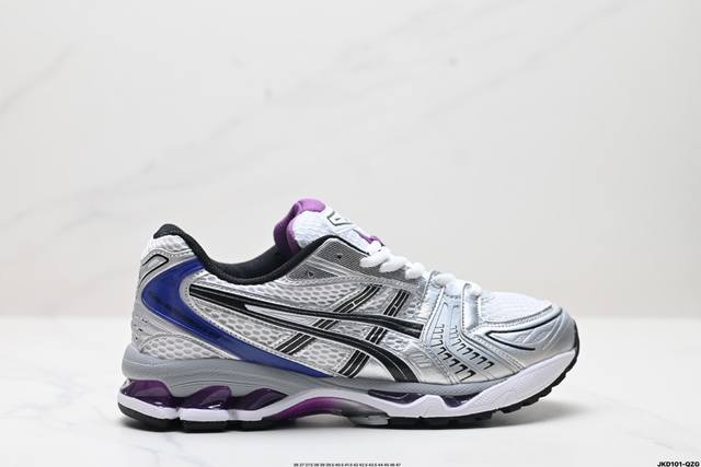 公司级asics Gel-Kayano 14 公司级版本 亚瑟士运动休闲透气专业跑鞋 采用工程弹性双层再生针织密度鞋面材质 后跟3D可视gel缓震乳胶物料 升级