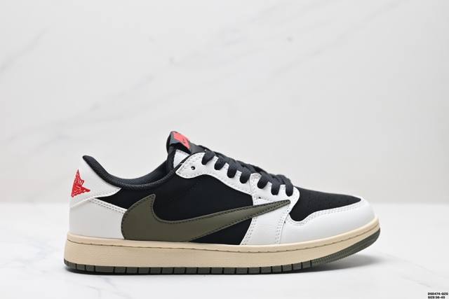 公司级nike Aj1倒勾travis Scott X Air Jordan 1 Reverse Mocha Aj1乔1 联名倒钩 低帮文化篮球鞋 货号:Dm7