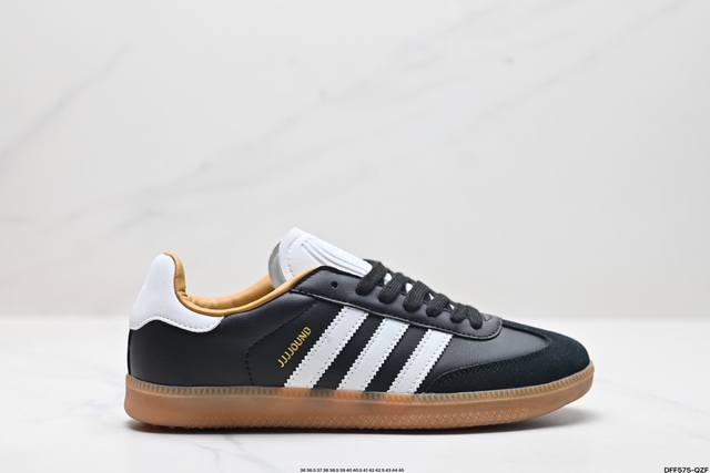 真标阿迪达斯三叶草adidas Originals Samba 桑巴舞系列绅士德训足球风百搭低帮休闲运动板鞋 货号:Ie0169 尺码:36 36.5 37 3