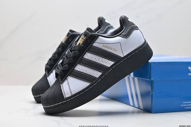 公司级adidas Originals Superstar Xlg 贝壳头厚底休闲板鞋 #23官方新款 专柜同步配色 原鞋开发 版型正确 原底原料 全鞋采用原厂