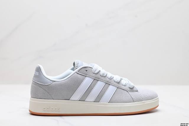 真标adidas Grand Courtbeat Base 00S 休闲 耐磨 低帮 板鞋 货号:Ih6187 尺码:36 36.5 37 38 38.5 39