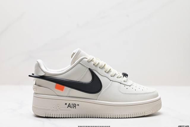 公司级off-White X Nike Air Force 1 Ow联名空军一号 柠檬黄 全黑配色 鞋款延续了此次联名的设计风格，整体以白色为主调，鞋身内侧同样