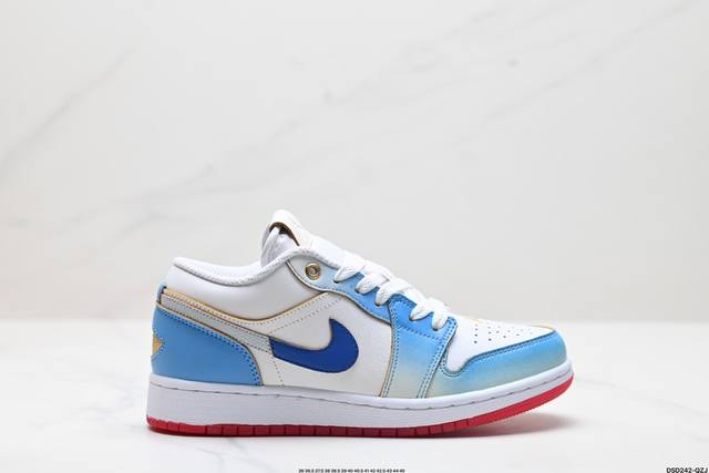 福利公司级air Jordan 1 Low Aj1Air Jordan 1低帮白蓝海盐冰蓝耐磨篮球鞋低帮系列篮球鞋 官方同步配色 原装级产物 #拒绝公底 立体鞋