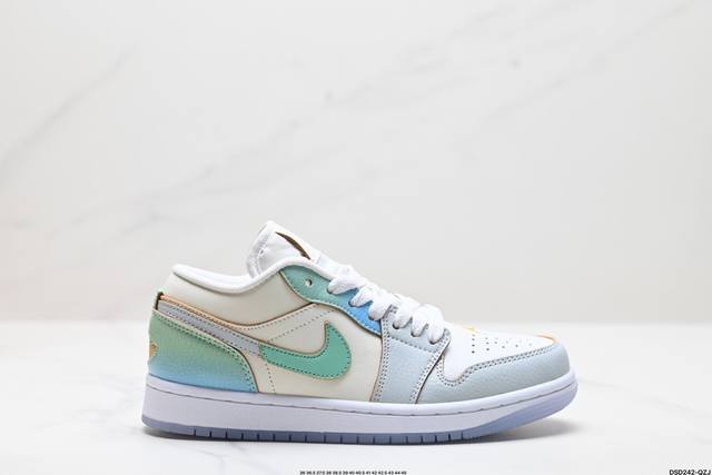 福利公司级air Jordan 1 Low Aj1Air Jordan 1低帮白蓝海盐冰蓝耐磨篮球鞋低帮系列篮球鞋 官方同步配色 原装级产物 #拒绝公底 立体鞋