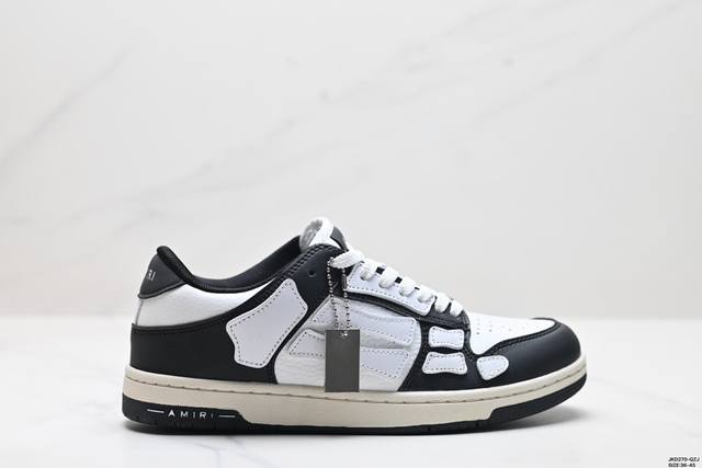 公司级amiri Skeleton Low-Skel Top Sneakers 埃米尔骨骼系列 低帮 经典百搭休闲运动板鞋 尺码:36-45 Id:Jkd -Q