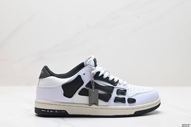 公司级amiri Skeleton Low-Skel Top Sneakers 埃米尔骨骼系列 低帮 经典百搭休闲运动板鞋 尺码:36-45 Id:Jkd -Q