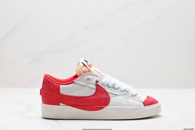 公司级nk Blazer Low‘77 Jumbo 经典百搭低帮开拓者休闲运动板鞋 真硫化铝楦制作 原厂布料拼接 独家裁片完美鞋型 台湾进口软感荔枝头层皮 原盒