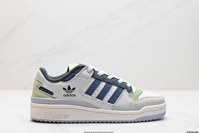 公司级adidas Forum Low Cl三叶草低邦 经典魔术贴复古板鞋 男女潮流头层皮休闲鞋 原楦原数据开发 采用牛培皮革材质 全头层皮鞋面 原盒原标 专供