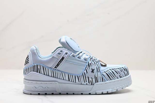 公司级全新lv路易威登louis Vuitton Trainer Sneaker Low休闲运动文化百搭板鞋 尺码:36-45 Id:Jfd355-Qz D