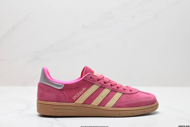 公司级adidas Handball Spezial 官方正确版本 阿迪达斯经典款 复古休闲板鞋 全鞋采用反毛皮制作 牛筋耐磨大底 承载青春情怀的板鞋 经典三条