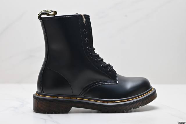 公司级dr.Martens马汀博士 Martens 1460 Smooth Leather Platform系列松糕高帮英伦骑士朋克复古机车厚底粗跟 马丁靴 采