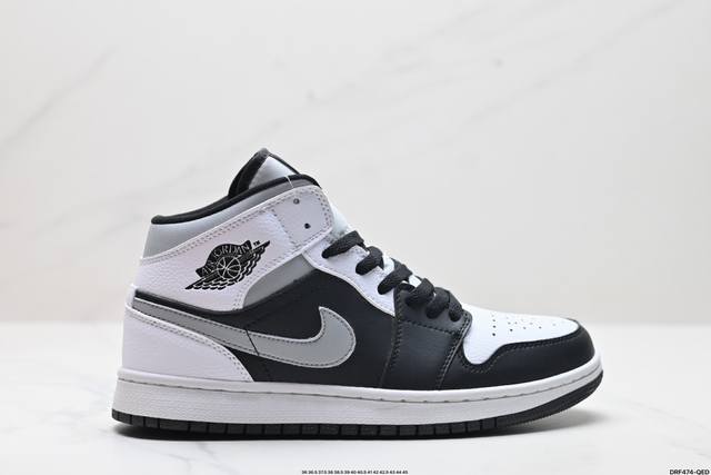 公司级nike Air Jordan 1 Retro Mid Aj1乔丹一代中帮经典复古文化休闲运动篮球鞋 货号:554724-174 尺码:36 36.5 3