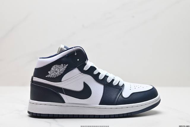 公司级nike Air Jordan 1 Retro Mid Aj1乔丹一代中帮经典复古文化休闲运动篮球鞋 货号:554724-174 尺码:36 36.5 3