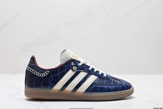 公司级adidas Originals Wales Bonner Samba Og桑巴舞系列绅士德训足球风百搭低帮休闲运动板鞋 货号:Jh9825 尺码:36