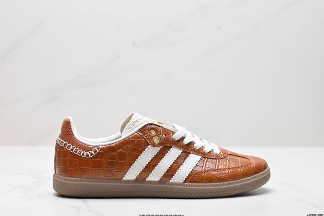 真标adidas Originals Wales Bonner Samba Og桑巴舞系列绅士德训足球风百搭低帮休闲运动板鞋 货号:Jh9826 尺码:36 3