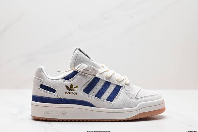 公司级阿迪达斯 Adidas Forum Low Cl低帮百搭潮流休闲运动板鞋 以复古篮球鞋的外形为基础 采用皮革拼接简约百搭 更加贴合舒适 中底内侧网格造型起