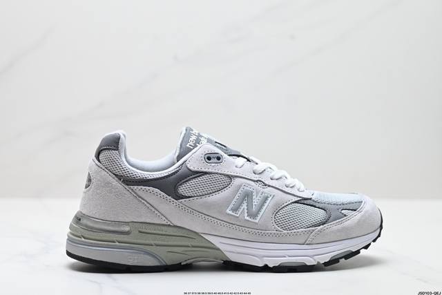 公司级new Balance新百伦nb Made In Usa Mr993系列美产血统经典复古休闲运动百搭老爹跑步鞋 采用台产猪巴革及透气网眼材质 6层组合底模