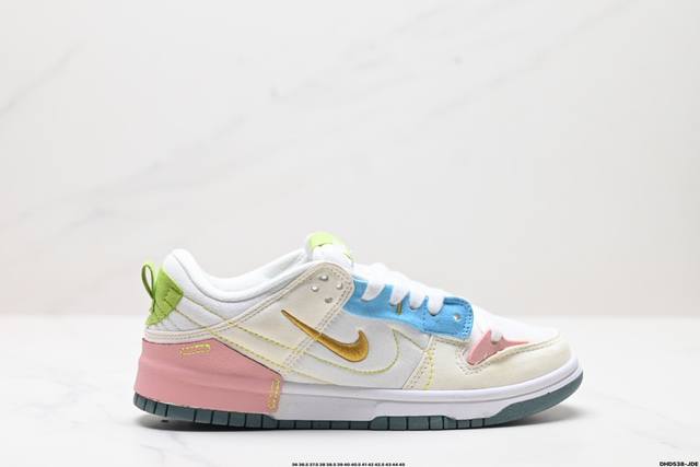 真标耐克nike Wmns Dunk Low Disrupt 2 Pale Ivory 轻量扣篮破坏二代系列全新解构风低帮休闲运动滑板板鞋“ 货号:Dh4402