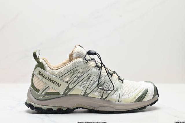 公司级salomon Xa Pro 3D Suede 萨洛蒙户外越野跑鞋 鞋面采用sensifit贴合技术 全方位贴合包裹脚型 鞋跟部鞋底牵引设计 提供强大的抓