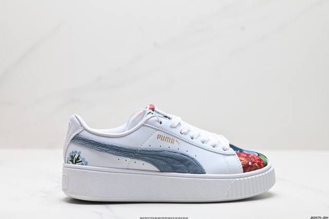 公司级puma Suede Platfotm Goid防滑耐磨 彪马低帮经典百搭休闲运动板鞋 货号:366123 01 尺码:35.5 36 37 37.5 3