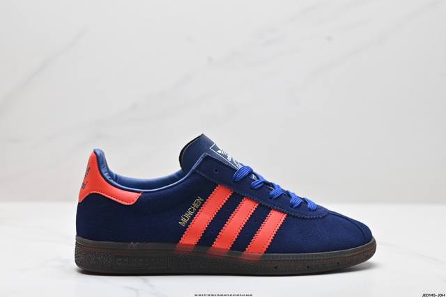 公司级adidas Handball Spezial 官方正确版本 阿迪达斯经典款 复古休闲板鞋 全鞋采用反毛皮制作 牛筋耐磨大底 承载青春情怀的板鞋 经典三条