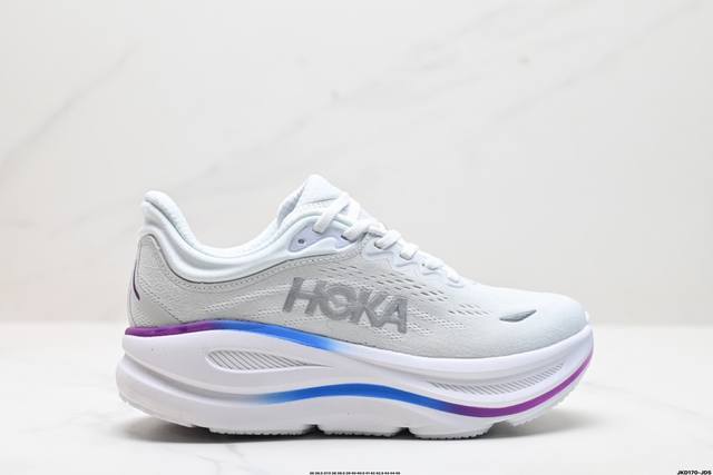 公司级小红书推荐hoka W Bondi 9全新配色 这个品牌来自于新西兰的毛利语，Hoka表示大地，One One表示飞越，连起来就是飞越地平线，One On