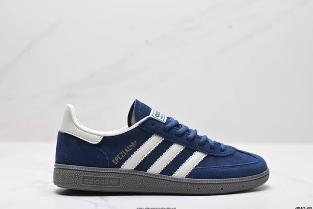 公司级adidas Handball Spezial 官方正确版本 阿迪达斯经典款 复古休闲板鞋 全鞋采用反毛皮制作 牛筋耐磨大底 承载青春情怀的板鞋 经典三条