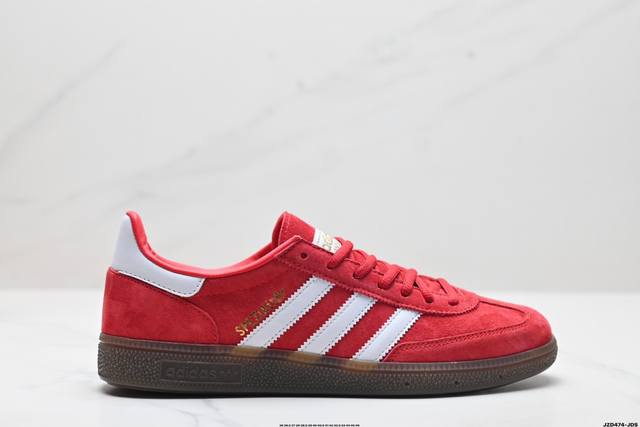 公司级adidas Handball Spezial 官方正确版本 阿迪达斯经典款 复古休闲板鞋 全鞋采用反毛皮制作 牛筋耐磨大底 承载青春情怀的板鞋 经典三条