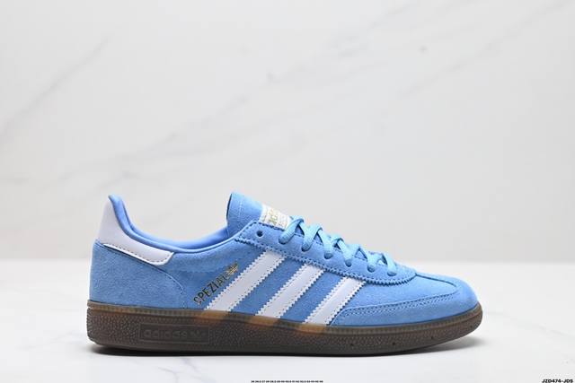 公司级adidas Handball Spezial 官方正确版本 阿迪达斯经典款 复古休闲板鞋 全鞋采用反毛皮制作 牛筋耐磨大底 承载青春情怀的板鞋 经典三条