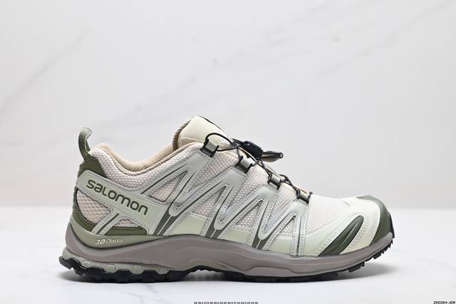 公司级salomon Xa Pro 3D Suede 萨洛蒙户外越野跑鞋 鞋面采用sensifit贴合技术 全方位贴合包裹脚型 鞋跟部鞋底牵引设计 提供强大的抓