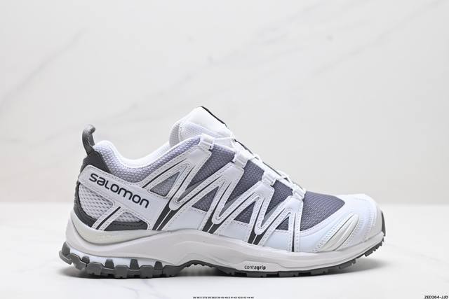 公司级salomon Xa Pro 3D Suede 萨洛蒙户外越野跑鞋 鞋面采用sensifit贴合技术 全方位贴合包裹脚型 鞋跟部鞋底牵引设计 提供强大的抓