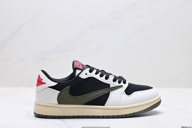 福利公司级nike Aj1倒勾travis Scott X Air Jordan 1 Reverse Mocha Aj1乔1 联名倒钩 低帮文化篮球鞋 货号:D