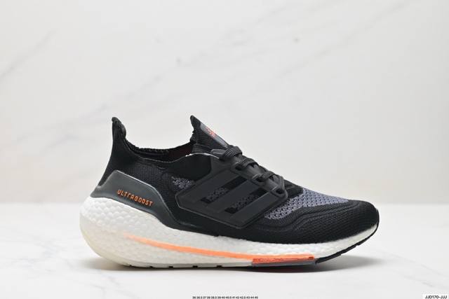 真标阿迪达斯adidas Ultraboost Ub21全掌爆米花休闲运动跑鞋 采用网材搭配反光皮革鞋面 配上stretchweb网格外底和boost中底 货号