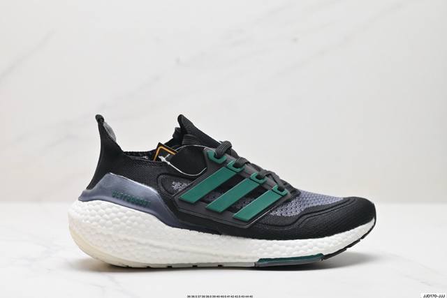 真标阿迪达斯adidas Ultraboost Ub21全掌爆米花休闲运动跑鞋 采用网材搭配反光皮革鞋面 配上stretchweb网格外底和boost中底 货号