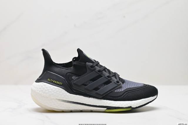 真标阿迪达斯adidas Ultraboost Ub21全掌爆米花休闲运动跑鞋 采用网材搭配反光皮革鞋面 配上stretchweb网格外底和boost中底 货号