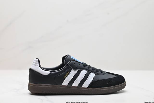 真标阿迪达斯三叶草adidas Originals Samba Og桑巴舞系列绅士德训足球风百搭低帮休闲运动板鞋 货号:B75 6 尺码:36 36.5 37