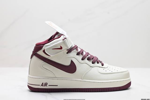 公司级nike Air Force 1 Mid 07 原楦头原纸板 打造纯正中帮空军版型 专注外贸渠道 全掌内置蜂窝气垫 原盒配件 原厂中底钢印、拉帮完美 官方