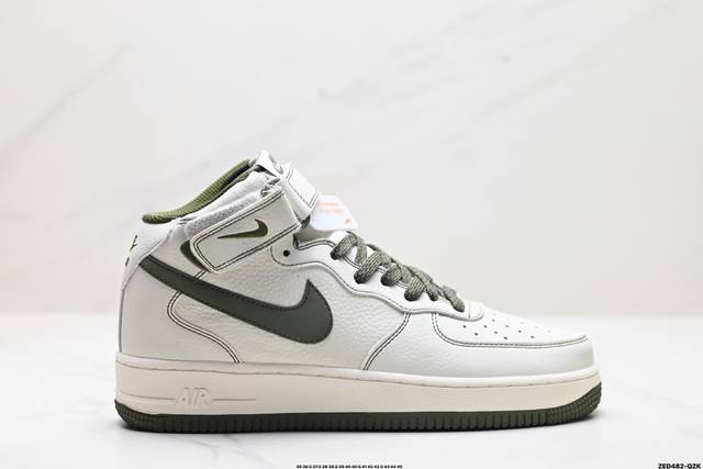 公司级nike Air Force 1 Mid 07 原楦头原纸板 打造纯正中帮空军版型 专注外贸渠道 全掌内置蜂窝气垫 原盒配件 原厂中底钢印、拉帮完美 官方