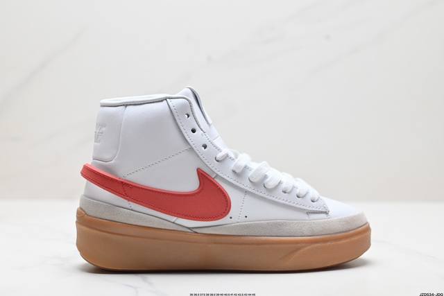 公司级nike Blazer Phantom High高帮男女子运动板鞋 厚底增高休闲鞋。采用轻盈利落设计，焕新演绎经典鞋款。该鞋款带来舒适足底体验，结合鞋侧壁