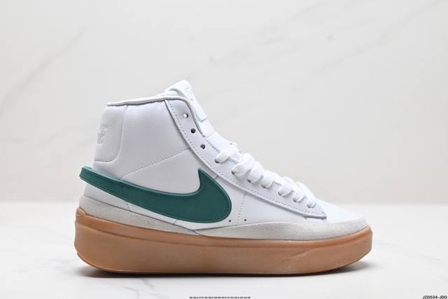 公司级nike Blazer Phantom High高帮男女子运动板鞋 厚底增高休闲鞋。采用轻盈利落设计，焕新演绎经典鞋款。该鞋款带来舒适足底体验，结合鞋侧壁