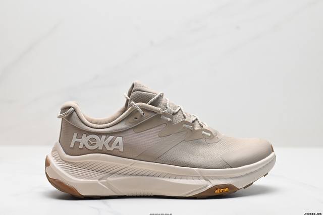 公司级hoka One One Transport 畅行低帮徒步减震耐磨跑步鞋 鞋面采用提花工程网面，精细的网孔设计，带来更好的透气性，而且质感更好。易磨损区域